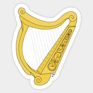 Irish Harp Sticker